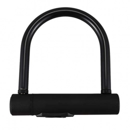 CTZL Accessories U-Locks Heavy Duty U Shaped Fingerprint Lock Padlock Electric Lock For Scooter Bicycle Glass Door U-Lock (Color : Black)