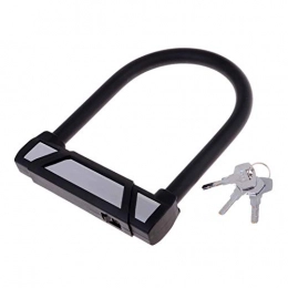 CTZL Accessories U-Locks U-Lock Shackle 16x21cm Road Bike Bicycle Moped Security Lock W / 3 Key Anti-Theft U-Lock (Color : Black)