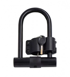 LYHELYJ Accessories U-shaped Lock Bicycle Safety Lock With Key Electric Car Motorcycle Anti-theft Lock Acessorios Bike (Color : Black, Size : 19.5x7.3cm)