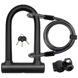 UBULLOX Accessories UBULLOX Bike U Lock Heavy Duty Bike Lock Bicycle U Lock, 16mm Shackle and 6ft Length Security Cable with Sturdy Mounting Bracket for Bicycle, Motorcycle and More