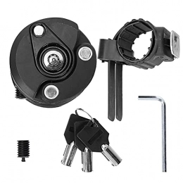 Ueohitsct Accessories Ueohitsct Portable Metal Folding Anti-Theft Bike Motorbike Chain Lock with Keys Holder