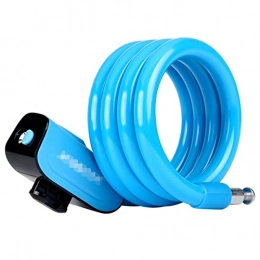 UFFD Accessories UFFD Bike Cable Locks Anti Theft 4 Feet Long Cable SecurityIncludes 2 Master Keys. Bicycle Cable Lock Waterproof (Color : Blue, Size : 1.2mx12mm)