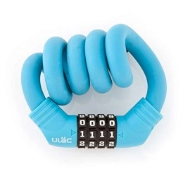 ULAC  ULAC 1970 Memory Cable Lock Combo, Features Patented Twistable Steel Cable, Resettable 4-Digit Combination (Sky)