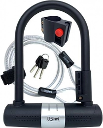 Ulockmi Accessories Ulockmi Secure Bike U Lock 16mm D Shackle with Cable, 3 Keys, Mounting Bracket, Heavy Duty Bicycle Locks