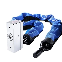 UPPVTE Accessories UPPVTE 120 / 150cm Bicycle Lock, Dust Cover Design Idling Lock Core 10mm Heavy Mountain Bike Anti-Theft Lock removable Cloth Cover Cycling Locks (Color : Blue, Size : 100cm)