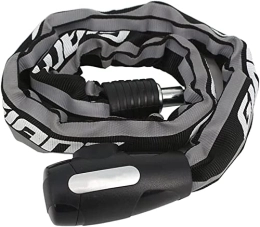 UPPVTE Accessories UPPVTE Bicycle Lock, 90cm Reflective Strip Cloth Cover Anti-Shear Anti-Theft Mountain Bike Motorcycle 6mm Alloy Steel Chain Lock with 2 Keys Cycling Locks (Color : Black, Size : 90cm)