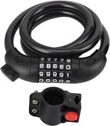 UPPVTE Accessories UPPVTE Bicycle Lock with Numbers, Coded Lock Bike Lock Electric Bike Mountain Bike Fixed Portable Anti Theft Strip Lock Cycling Locks (Color : Black, Size : 47.2 x 0.5inch)