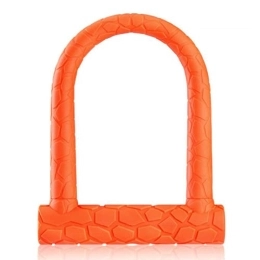 UPPVTE Bike Lock UPPVTE Bike U Lock, Anti Theft Bicycle Secure Locks Heavy Duty Combination 4Ft Length Security Cable Bicycle D Lock Shackle with Key Cycling Locks (Color : Orange, Size : 16 * 25cm)