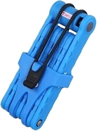 UPPVTE Accessories UPPVTE Compact Folding Bike Lock, Heavy Duty Anti Theft Foldable Bike Lock 8-Section Mountain Bike Lock Bicycle Folding Lock Cycling Locks (Color : Blue, Size : 16 * 6.5 * 2.5 cm)
