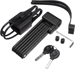 UPPVTE Accessories UPPVTE Folding Lock, Anti-Theft Lock Mountain Bike Lock Motorcycle Bicycle Lock Riding Equipment Electric Vehicle Lock Accessories Cycling Locks (Color : Black)