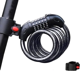 UPPVTE Bike Lock UPPVTE Password resetable Bicycle Chain Lock, Security Anti-Theft Bicycle Lock Motorcycle, Scooter, Stroller, Fence, Door and Outdoor Cycling Locks (Color : Black, Size : 1.2 * 120cm)