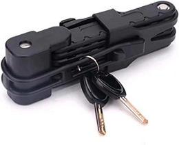 UPPVTE Accessories UPPVTE Universal Folding Bicycle Lock, Portable Bicycle Chain Lock Anti-Theft Bicycle Electric Car Lock Accessories Cycling Equipment Cycling Locks (Color : Black, Size : 20.5 * 6 * 6.5cm)