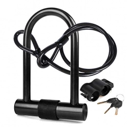 Valuetom Bike Lock Valuetom Bike U Lock and Chain Lock, Heavy Duty 14mm Shackle, 1.2M Cable Lock with Mounting Bracket for Bicycle Motorcycle Motorbike Skateboard Stroller Lawnmower and More