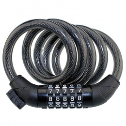 Vory Bike Lock Vory Bike Lock Cable, 5 Digit Resettable Combination Bike Cable Self Coiling Bicycle Cable Locks, 12x1200mm, Black
