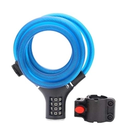 WANLIU Bicycle cable lock, heavy duty bicycle lock, 4-position resettable combination cable lock is best for bicycles, motorcycles and outdoor activities