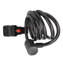 Qirg Accessories Waterproof Bike Lock, USB Charging Steel Rope Fingerprint Lock, Durable for Motorcycle Bicycles