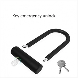 WEDRW Accessories WEDRW Bike U-Lock Charging Smart Fingerprint Lock, 180 X 38 X 137Mm Size, Black Model