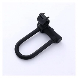 Weiyang Bike Lock Weiyang Bicycle Silicone U Lock Double-opening Head Anti-theft Lock Cable With 3 Keys Motorcycle Scooter MTB Security Cycling Locks (Color : Black)