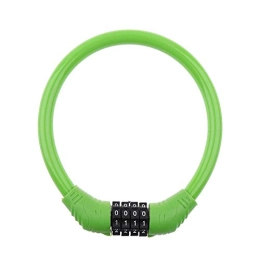 WEMUR Accessories WEMUR Bike lock Bike Lock Bicycle Password Steel Cable Wire Lock Chain Safety Security Bike Cycling Color Safe Lock Pad Combination-green bicycle lock (Color : Green)