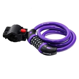 WEMUR Bike Lock WEMUR Bike lock Bike Lock Mountain Bicycle Lock Anti-theft Bicycle Parts Accessories Cycling Lock-Black bicycle lock (Color : Purple)