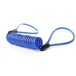 WEMUR Accessories WEMUR Bike lock Motorcycle Lock Security Anti Theft Bicycle Motorbike Motorcycle Disc Brake Lock Theft Protection For Scooter Safety-Black bicycle lock (Color : Blue Reminder rope)