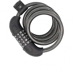 WEMUR Accessories WEMUR Bike lock Security Combination Steel Wire Bike Motorbike Code Lock Anti-Theft Cable Lock Spiral Lock-black bicycle lock (Color : Black)