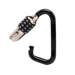 WJHQYDPZ Accessories WJHQYDPZ Mini bicycle hook lock with steel cable for 4-digit password, compact size and easy to carry