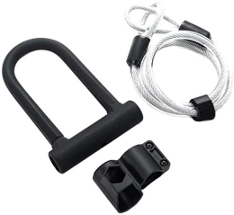 WJJ Accessories WJJ Bike U Lock Heavy Duty Combination Shackle Anti Theft Secure Locks for Bicycle Mountain Bike (Black)