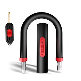 WJQ Bike Lock WJQ Heavy Duty Anti-Theft Design U Lock Bike Lock, Easy To Use And Durable, Solid, C-Class Double-Spiral Lock Cylinder, Strong Shear Resistance