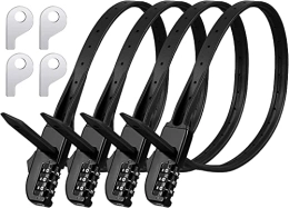 WLKY Zip Tie Multi-Purpose Combo Lock Anti-Theft Bicycle Cable Lock Cable Tie Self-Locking Tie Combination Lock Safe Universal Protection Bicycle Lock Bicycle Accessories (4 Pieces)