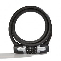 Wordlock Accessories Wordlock CL-433-BK 5-Feet 4-Dial 8mm WLX Combination Bike Lock, Black