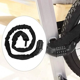 wosume Accessories Wosume Bicycle Coded Lock, 5 Digit Combination Bike Coded Lock Bicycle Passwords Security Steel Chain Lock