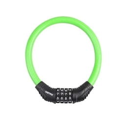 WSS Shoes Bike Lock WSS Shoes bicycle lock Bicycle Lock Multi-function Code Combination Bicycle Security Lock MTB Bike Anti Theft Cable Lock-black Bike lock (Color : Green)