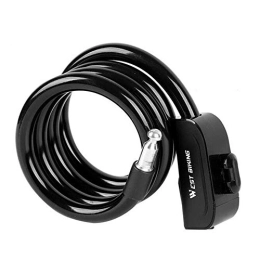 WSS Shoes Accessories WSS Shoes bicycle lock Bike Lock Bicycle Cable Lock Anti-theft Lock with Keys Cycling Steel Wire Security Road Bicycle Locks Anti-theft Lock-black Bike lock (Color : Black)