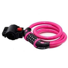 WSS Shoes Accessories WSS Shoes bicycle lock Bike Lock Mountain Bicycle Lock Anti-theft Bicycle Parts Accessories Cycling Lock-Black Bike lock (Color : Pink)