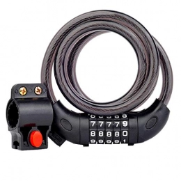 WSS Shoes Accessories WSS Shoes bicycle lock Bike Lock with Mounting Bracket Bike Cable Self Coiling -Digit Resettable Combination Bicycle Lock Cable for Bicycle Motor Bike lock