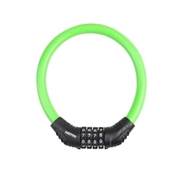 WSS Shoes Accessories WSS Shoes bicycle lock Durable Bicycle Lock Classic Delicate Combination Lock Bicycle Security Anti Theft Cable Lock Bike Accessories-black Bike lock (Color : Green)