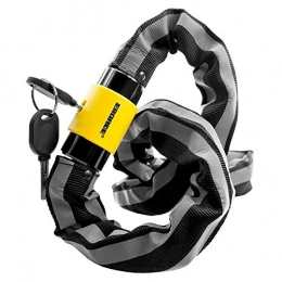 WSS Shoes Accessories WSS Shoes bicycle lock Military Steel Code Padlock Bike Lock Bicycle Accessories Anti-Hydraulic Reflective Shear Rust Chain Theft Alloy Core-Black Bike lock (Color : Yellow)