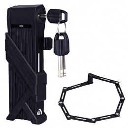 WWMH Bike Lock WWMH Folding Bike Lock, Password Bike Chain Lock, Heavy Duty Alloy Steel, Bicycle Foldable Lock with Mounting Bracket, Anti-Theft Strong Security, with 3 Keys, 100cm