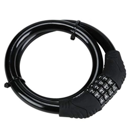 wwwl Accessories WWWL Bicycle Lock Bicycle Lock Bike Accessories Theft Spiral Steel Cable Universal Protective Stainless Coil Chain Safe Combination Bike Lock (Color : Black)
