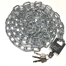  Bike Lock WXYZ Keyed Padlocks Bicycle Chain Lock, Heavy-duty Steel Security Anti-theft Lock For Bicycle Warehouse Gate, 0.5m, 0.8m, 1m, 1.5m, 2m (Size : 0.5m)