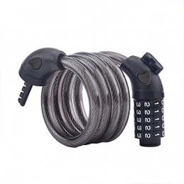 XIEZI Accessories XIEZI Bicycle Bassword Lock Bicycle Lock Cable, Self-Coiling Cable Bicycle Lock, High Security 5-Position Combination Bicycle Lock and Fixing Bracket for Road, Mountain and Children's Bicycl