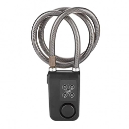 XIEZI Accessories XIEZI Bicycle Bassword Lock Smart Password Lock, 110Db Smart Waterproof Password Bicycle Lock Anti-Theft Alarm Lock