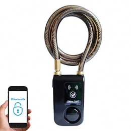 XIEZI Accessories XIEZI Bicycle Lock Bike Lock, 110Db App Control Bicycle Lock Outdoor Anti-Theft Lock Smart Alarm Bluetooth Lock Waterproof, for Road Mountain Bike Electric Bike