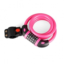 XILIN-1987 Accessories XILIN-1987 Chain lock Bicycle Bar Lock Electric Motorcycle Lock Mountain Code Chain Lock Fixed Iron Chain Lock Lengthened Thickened Steel Cable 1.2m Integrated Chain Lock (Color : Pink, Size : 1.8m)