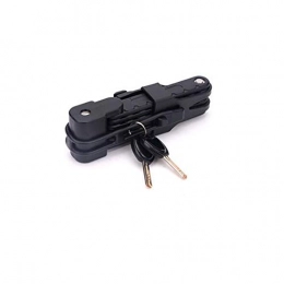 XinQing Bike Lock XinQing-Bicycle lock Bicycle Folding Lock Anti-theft Lock, Stainless Alloy Steel, Outdoor Sports Riding Accessories (Color : Black)