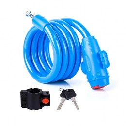 XinQing Bike Lock XinQing-Bicycle lock Bicycle Lock, Anti-theft Lock Mountain Bike Lock Chain Lock, 1.2 Meters, with Lock Frame, Cycling Bicycle Accessories Cycling Equipment (Color : Blue)