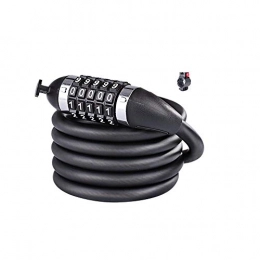 XinQing Bike Lock XinQing Bicycle lock Bicycle Lock, Anti-theft Mountain Bike Combination Lock, Steel Cable Lock, Portable Bicycle Riding Accessories, Suitable for Bicycles, Motorcycles, Gates (Size : 1.8m)