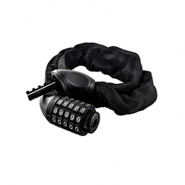 XinQing Bike Lock XinQing-Bicycle lock Bicycle Lock, Mountain Bike Anti-theft Chain, Combination Lock, Suitable for Bicycles, Motorcycles and Electric Vehicles (Color : Black)