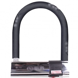 XMSIA Accessories XMSIA Bicycle Lock Battery Electric Vehicle Lock Motorcycle Lock Bike U-shaped Portable Lock Tricycle Lock Cycling Locks Anti-Theft (Color : Black, Size : 20x15cm)